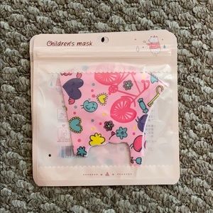 Children face mask Pink Heart